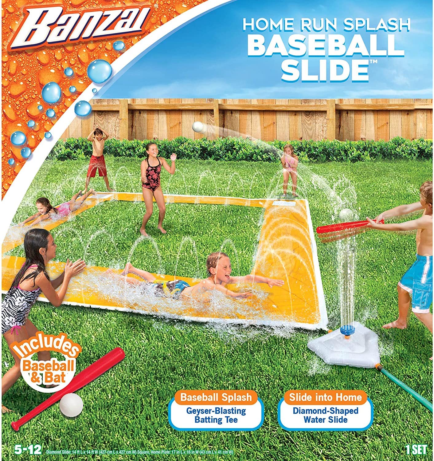 Deslizadero de béisbol de Home Run splash Banzai