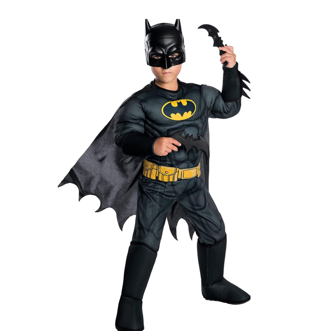 Rubie's Disfraz de Batman de DC Comics Deluxe para niños, Multicolor -