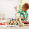 Jamohom Bloques de construcción ABC de madera para niños