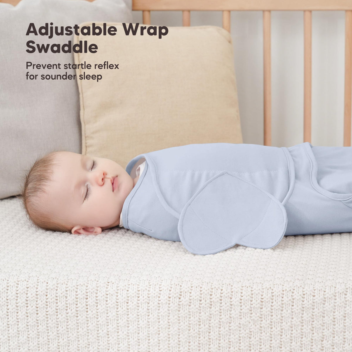 Sacos de dormir Susurration Swaddle, paquete de 3, 100 % algodón de 0 a 6 meses