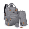 Dikaslon - Mochila para pañales con cambiador portátil, funda para chupete y correas para cochecito