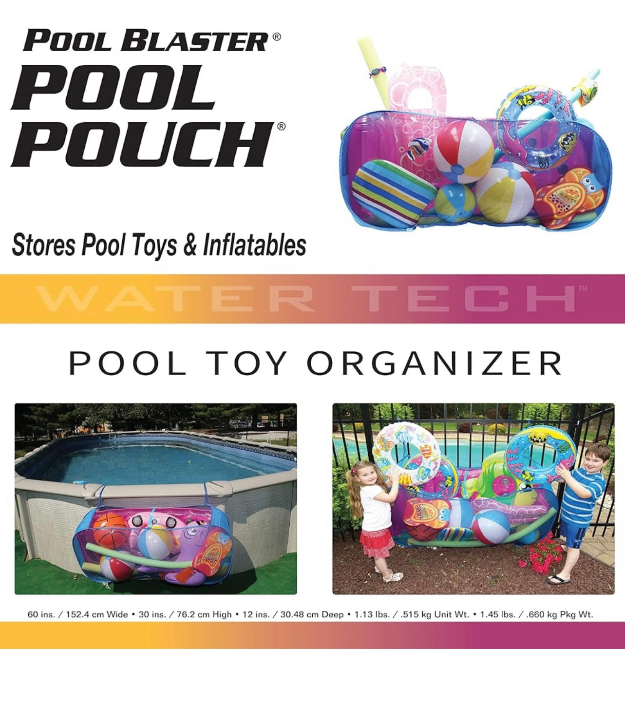 POOL BLASTER Water Tech - Bolsa de piscina versátil para flotadores