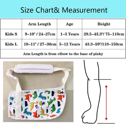 Eslinga de brazo de dinosaurio para niños