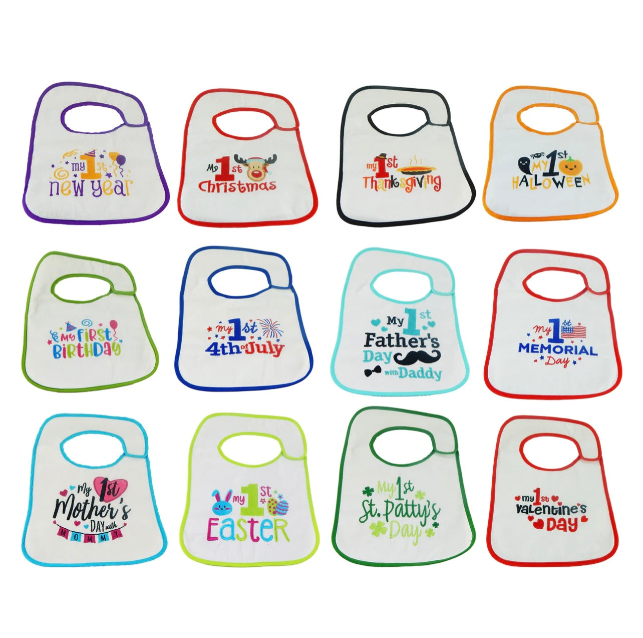 Hello Baby set de baberos días festivos - 12pk