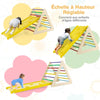 Juguete de escalada para niños pequeños, 3 piezas Montessori triángulo de madera escalador con 2 escaleras triangulares y rampa