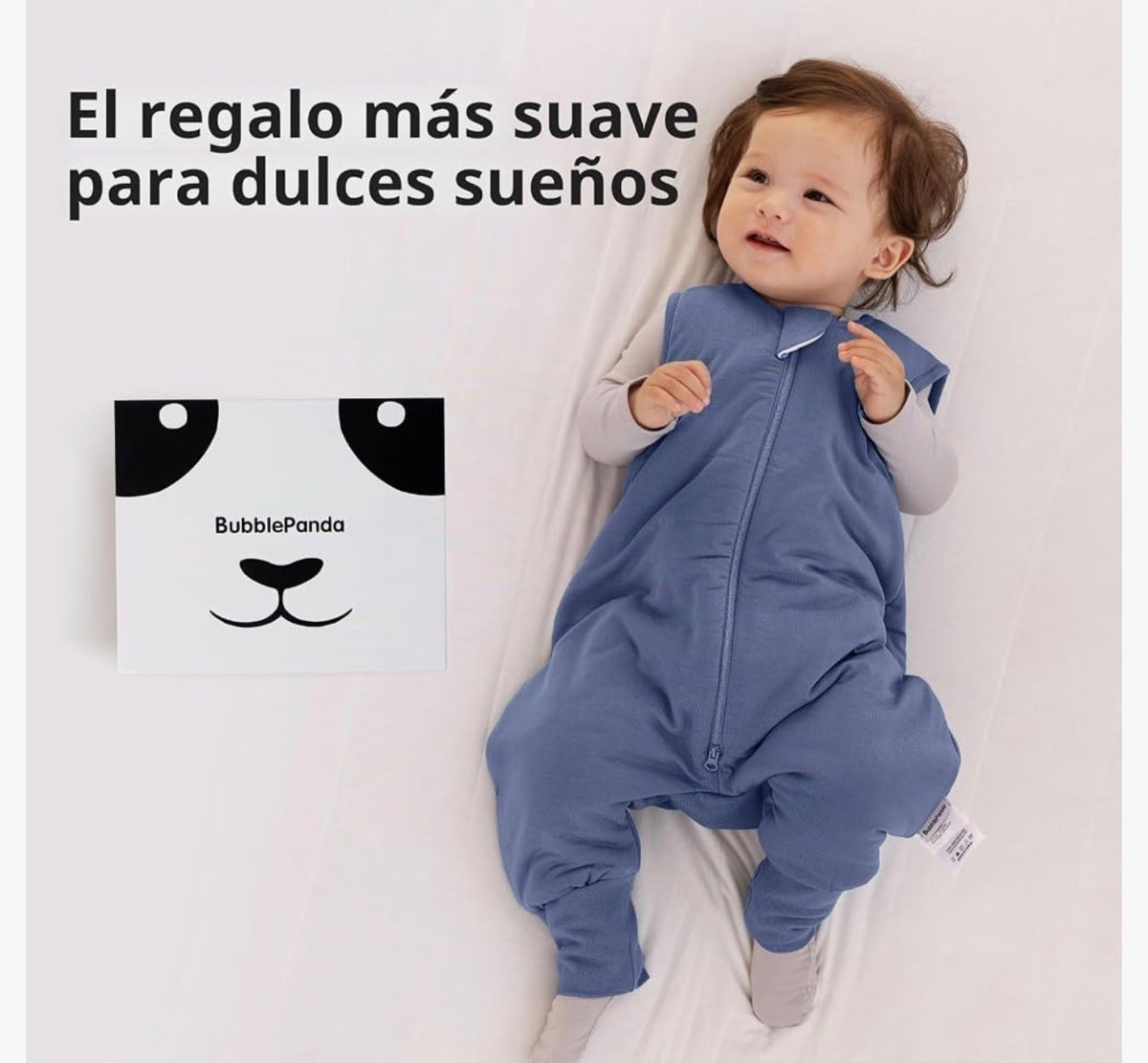 BubblePanda Saco de dormir modal para niños pequeños con pies 1,0 tog,1-2 años