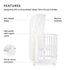 Stokke Sleepi Canopy de Pehr, Natural - Toldo de cuna Sleepi Mini y cuna / cama