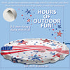 Splash Pad Sprinkler para niños 68", diseño día del presidente, banderas USA