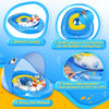 GLOPUS- Flotador de piscina para bebé con toldo extraíble
