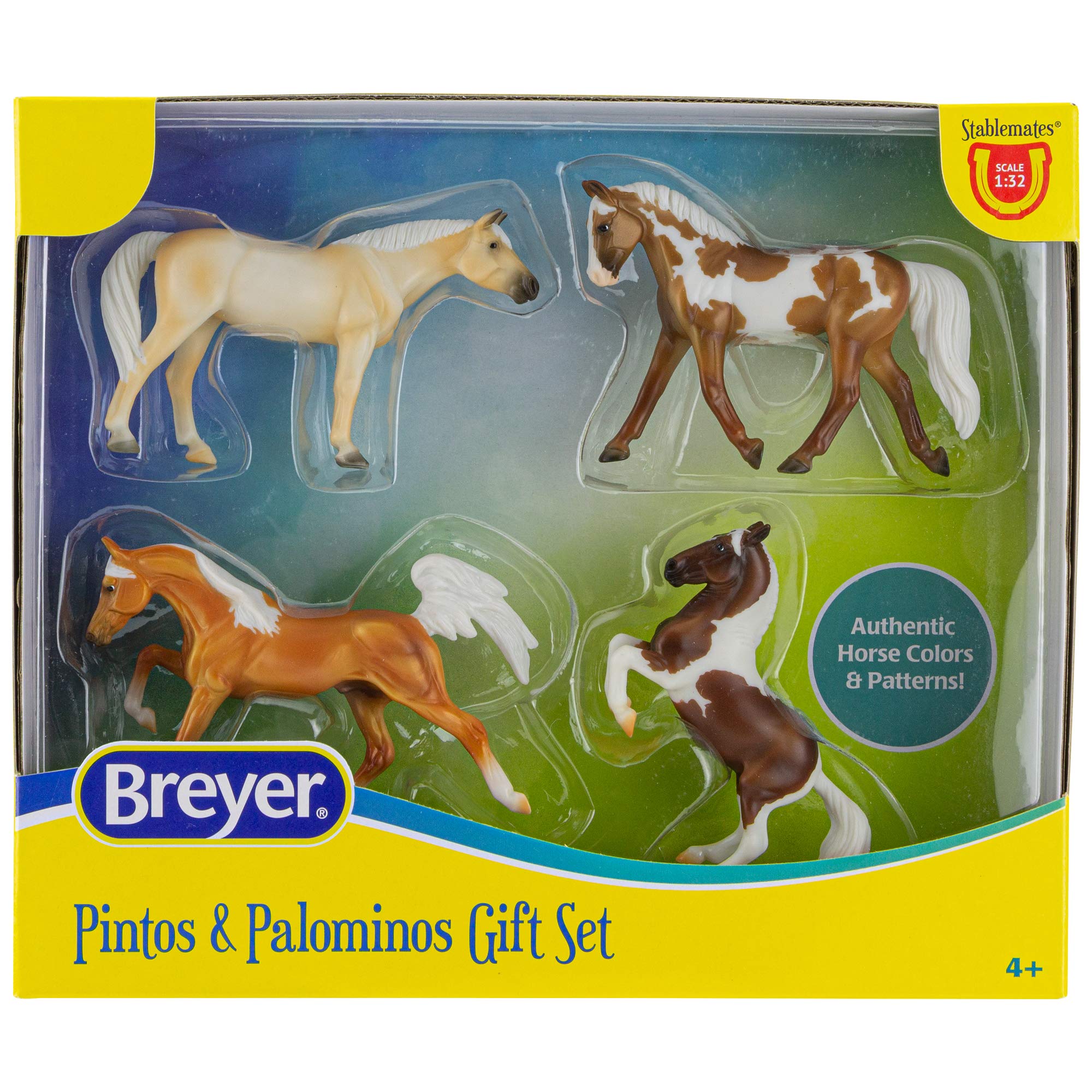 Breyer Horses Stablemates Colección Pintos yPalominos | Juego de 4 caballos