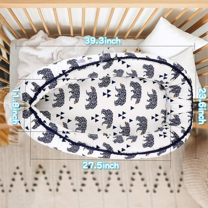 Cobertor para nido con espuma de refuerzo central, diseño osos