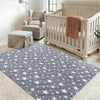 Tapete para corralito de bebé, tapete de espuma de alta calidad de 50 x 50 pulgadas, estrellas