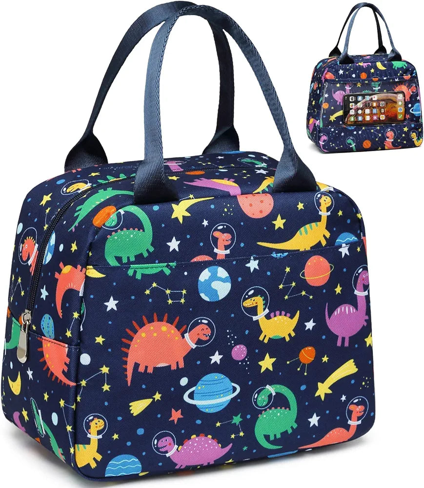 Lonchera para niños con aislamiento, dinosaurios