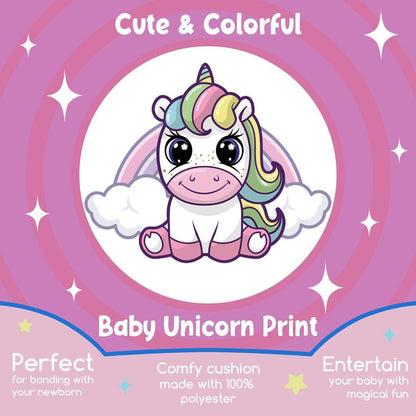 Sofi The Baby Unicorn Flower - Alfombrilla de baño para bebé, asiento para fregadero
