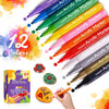 12 colores marcadores acrílicos impermeables para pintura artística