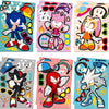 Hojas de calcomanías de Sonic para niños, 36 uds