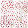 MUKIN Toallitas para bebé de muselina diseños rojos, 5 uds