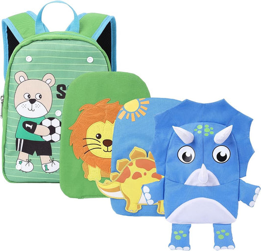 Clearlove- Mochila para niños con caras de múltiples formas