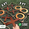 SWOOC Games - Juego gigante de madera para Tic Tac Toe (todo tipo de clima), 3 pies x 3 pies