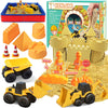 Kenlaimi Play Construction Sand Kit - Arena de 3 libras con 3 camiones de construcción grandes