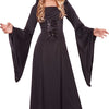 California costumes- Disfraz de túnica con capucha negra de lujo para niña, grande (10-12)