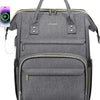 Lovevook- Mochila para viaje, con puerto USB, gris