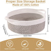 Loravou-Cesta de almacenamiento de cuerda de algodón tejida