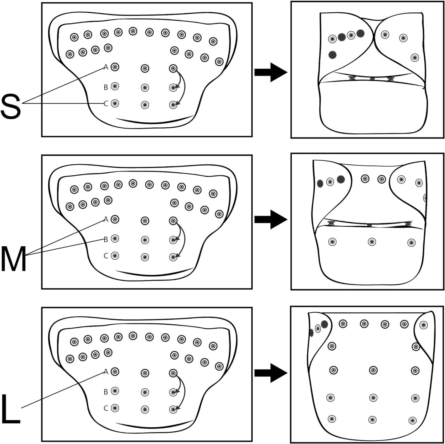 Pañales de tela para bebé, 1 ud