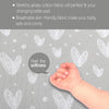 Biloban- Funda para cambiador, 100% algodón, corazones gris