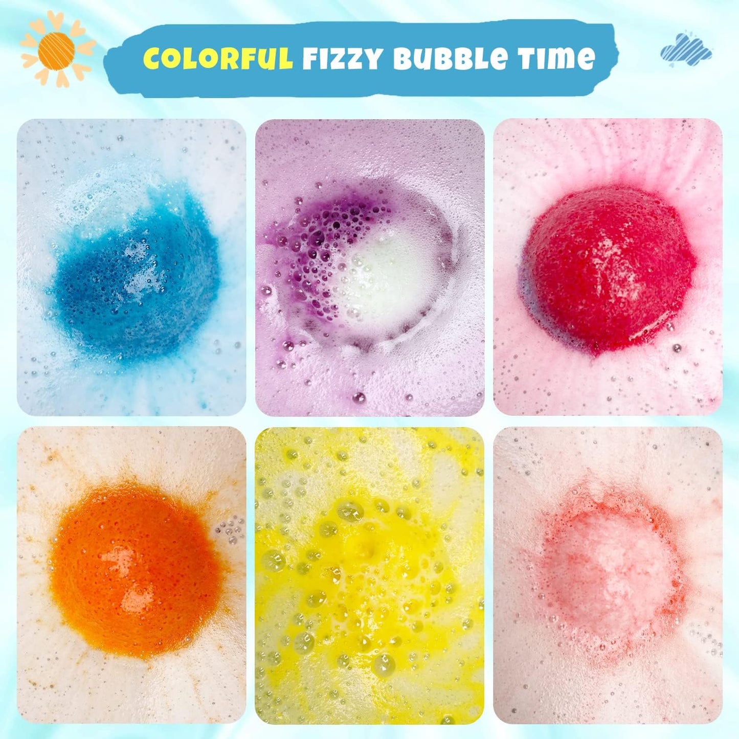 Leoce-20 bombas de baño para niños con juguetes de succión de dinosaurio en el interior