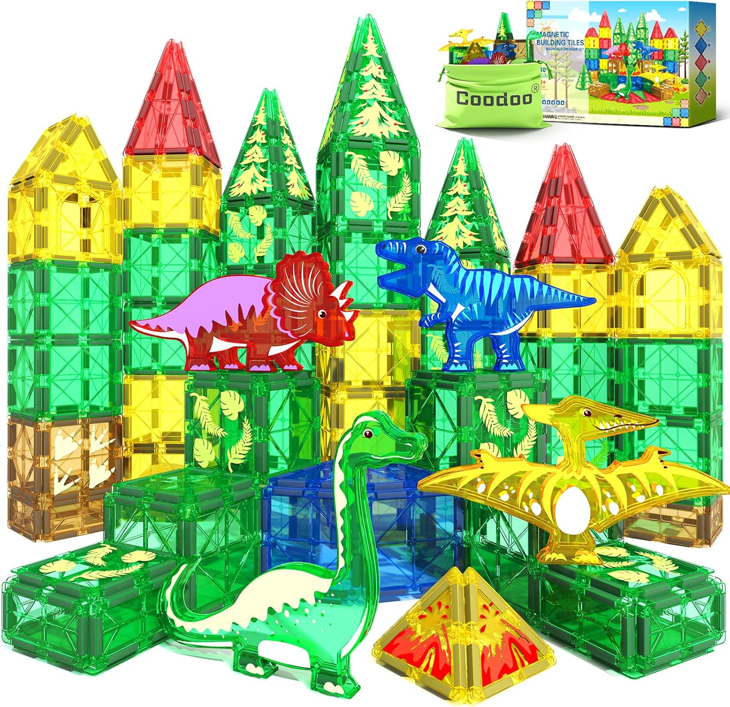 Coodoo- Juguetes de construcción magnéticos para niños