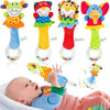 Baby fans- 4 juguetes de sonajero suave para bebé de peluche