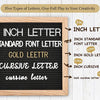 Tablero de letras de fieltro – precortadas y clasificadas, 725 caracteres blancos y dorados