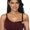 Conjunto de 2 brassieres de lactancia, negro y vino, talla L