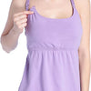 SUIEK - Camiseta sin mangas de lactancia para mujer, morada, talla L