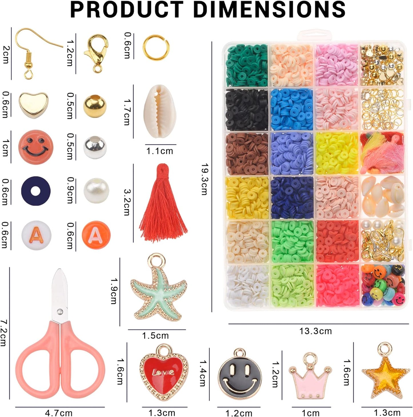 Wrap of Love - Juego de 5000 cuentas heishi para hacer pulseras