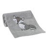 Bedtime Originals Little Rascals Fox manta, Gris/Blanco