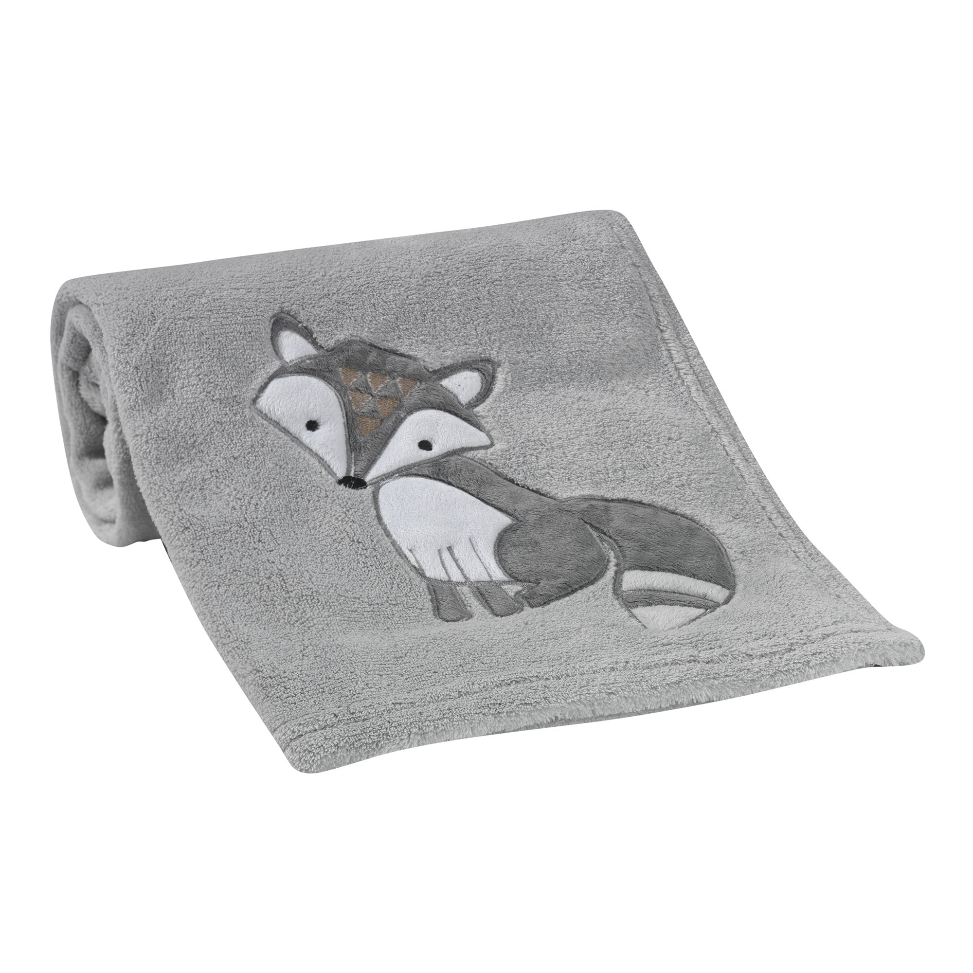 Bedtime Originals Little Rascals Fox manta, Gris/Blanco