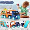 Fun toys- Camión transportador 7 en 1 y auto de tracción