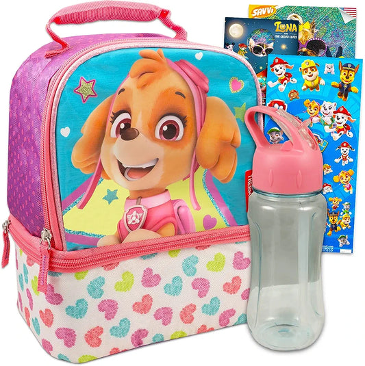 Bolso de almuerzo de la Patrulla Canina, Skye con botella y stickers