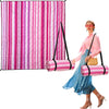 SolHom Manta de picnic para la playa, impermeables, a prueba de arena, extra grandes, rayas rosadas