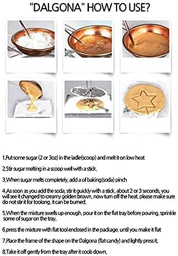 Dalgona Juego de Calamar Coreano Azúcar Caramelo Galletas