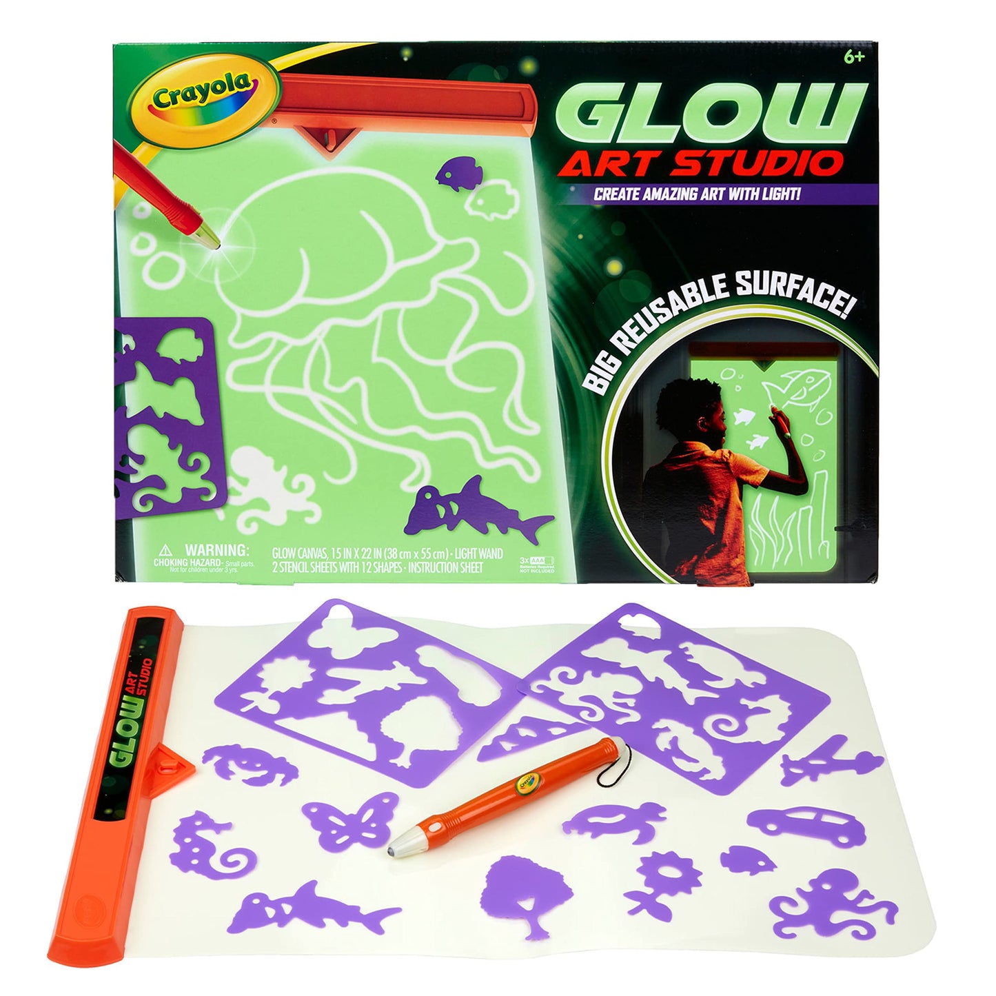 Crayola Glow Art Studio, juguetes que brillan en la oscuridad