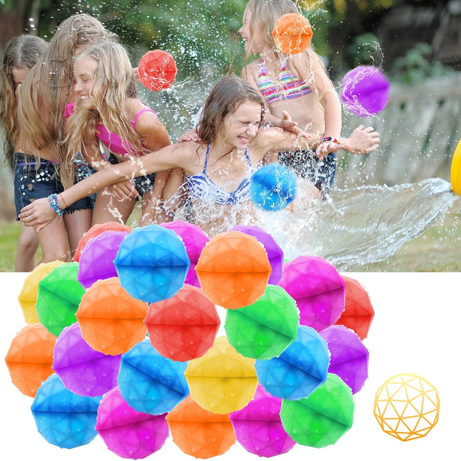 HueLiv Juguetes de globos de agua reutilizables, 28PCS