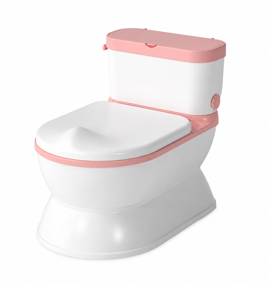 Inodoro con sonido para niños rosado