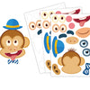 ToneGrip Make a Face Change Stickers Niños divertido, 12 hojas