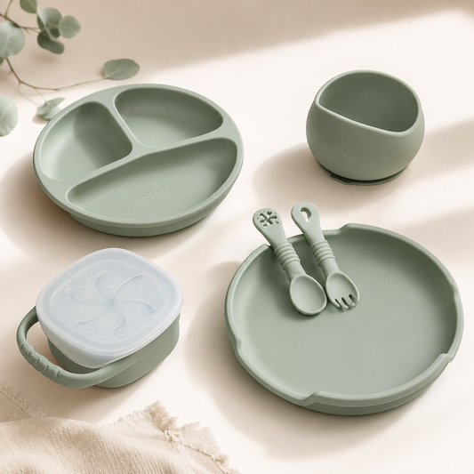 Set de Alimentación de Silicona, verde