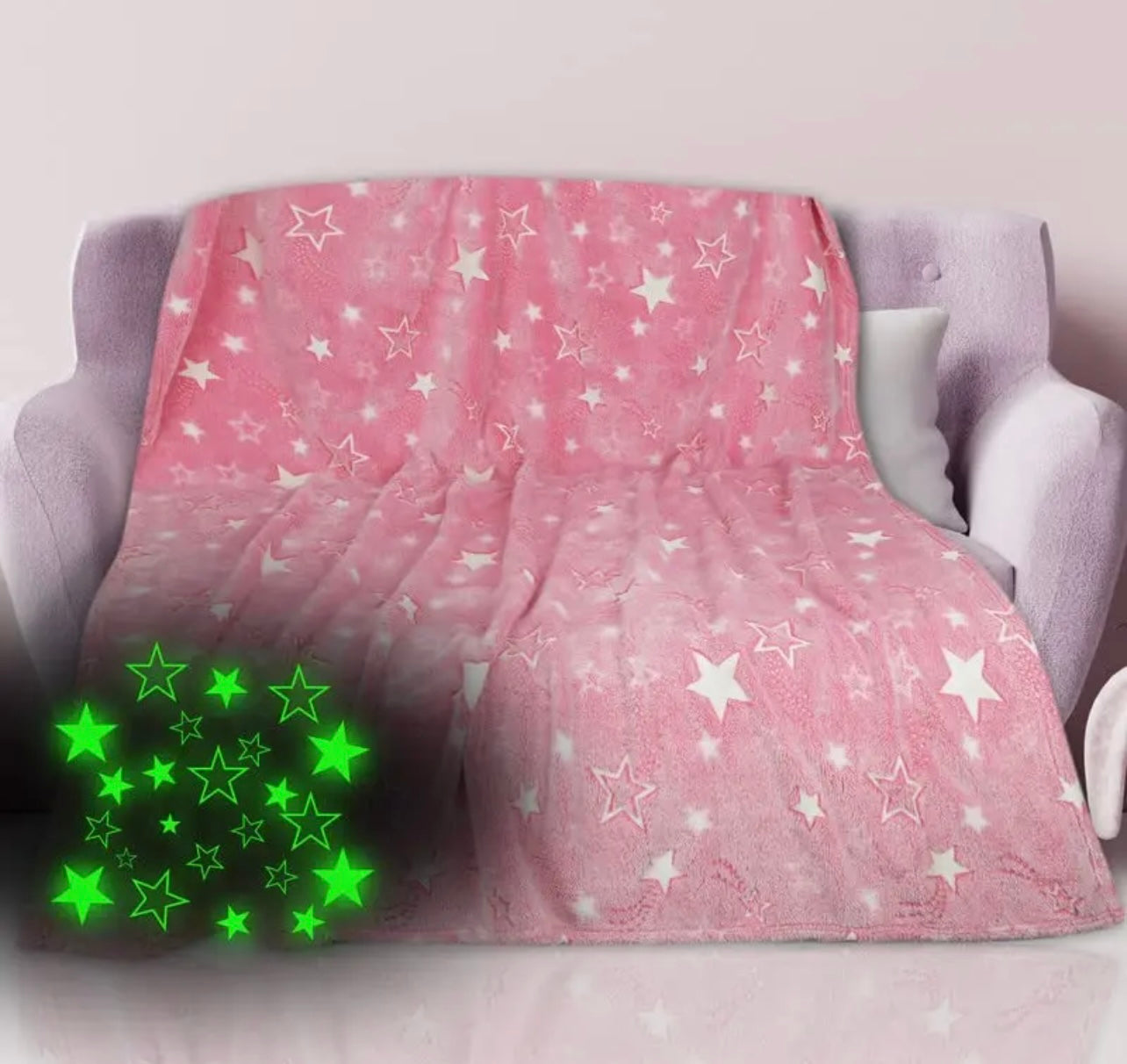 Manta jeozuf Glow in the Dark Throw para niños 50""x60""