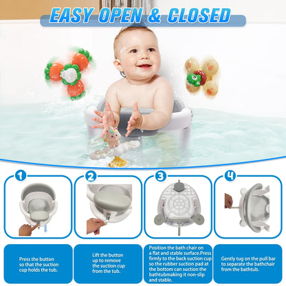Asiento de baño para bebés Mostop, para bebés a partir de 6 meses