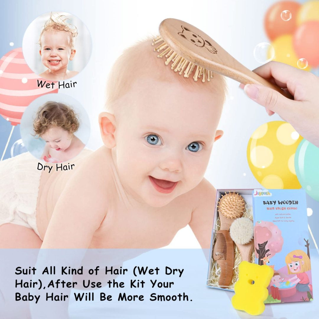 Cepillo para el pelo del bebé, cepillo para la cuna, peine para el pelo del  bebé, cepillo de pelo de bebé y juego de peine para recién nacidos y niños